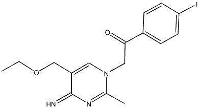 2-(5-(ethoxymethyl)-4-imino-2-methyl-1(4H)-pyrimidinyl)-1-(4-iodophenyl)ethanone 结构式