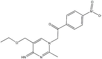 2-(5-(ethoxymethyl)-4-imino-2-methyl-1(4H)-pyrimidinyl)-1-{4-nitrophenyl}ethanone 结构式