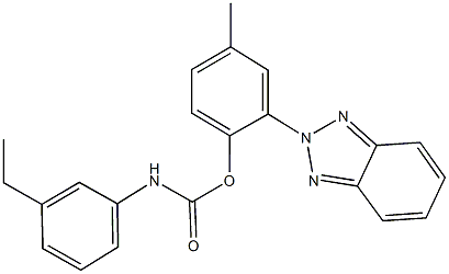 2-(2H-1,2,3-benzotriazol-2-yl)-4-methylphenyl 3-ethylphenylcarbamate 结构式