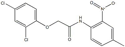2-(2,4-dichlorophenoxy)-N-{2-nitro-4-methylphenyl}acetamide 结构式