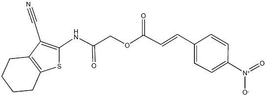 2-[(3-cyano-4,5,6,7-tetrahydro-1-benzothien-2-yl)amino]-2-oxoethyl 3-{4-nitrophenyl}acrylate 结构式