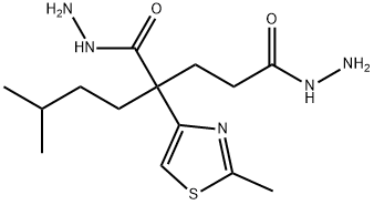 2-isopentyl-2-(2-methyl-1,3-thiazol-4-yl)pentanedihydrazide 结构式