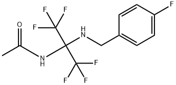 N-[2,2,2-trifluoro-1-[(4-fluorobenzyl)amino]-1-(trifluoromethyl)ethyl]acetamide 结构式