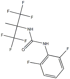 N-(2,6-difluorophenyl)-N'-[2,2,2-trifluoro-1-methyl-1-(trifluoromethyl)ethyl]urea 结构式