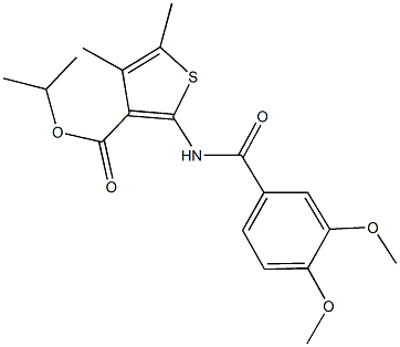 isopropyl 2-[(3,4-dimethoxybenzoyl)amino]-4,5-dimethyl-3-thiophenecarboxylate 结构式