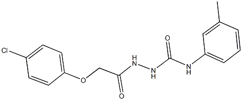 2-[(4-chlorophenoxy)acetyl]-N-(3-methylphenyl)hydrazinecarboxamide 结构式