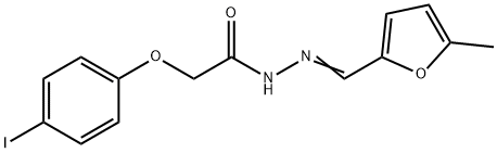 2-(4-iodophenoxy)-N'-[(5-methyl-2-furyl)methylene]acetohydrazide 结构式