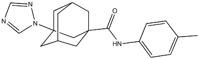 N-(4-methylphenyl)-3-(1H-1,2,4-triazol-1-yl)-1-adamantanecarboxamide 结构式
