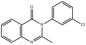 3-(3-氯苯基)-2-甲基-4(3H)-喹唑啉酮 结构式