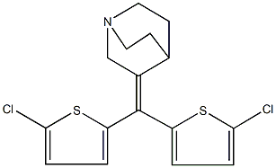 3-[bis(5-chloro-2-thienyl)methylene]quinuclidine 结构式