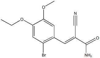 3-(2-bromo-4-ethoxy-5-methoxyphenyl)-2-cyanoacrylamide 结构式