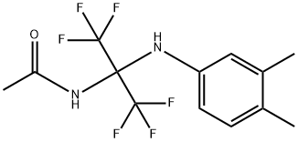 N-[1-(3,4-dimethylanilino)-2,2,2-trifluoro-1-(trifluoromethyl)ethyl]acetamide 结构式