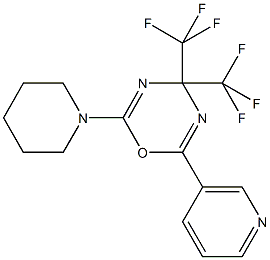 2-(1-piperidinyl)-6-(3-pyridinyl)-4,4-bis(trifluoromethyl)-4H-1,3,5-oxadiazine 结构式