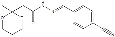 N'-(4-cyanobenzylidene)-2-(2-methyl-1,3-dioxan-2-yl)acetohydrazide 结构式