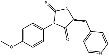 3-(4-methoxyphenyl)-5-(4-pyridinylmethylene)-2-thioxo-1,3-thiazolidin-4-one 结构式