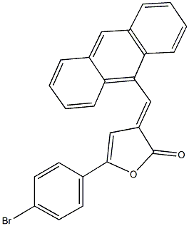 3-(9-anthrylmethylene)-5-(4-bromophenyl)-2(3H)-furanone 结构式