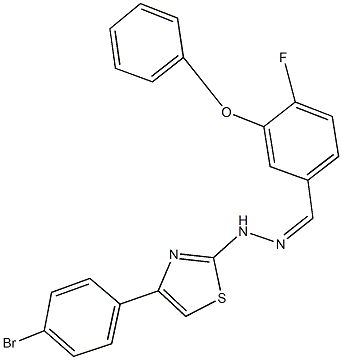 4-fluoro-3-phenoxybenzaldehyde [4-(4-bromophenyl)-1,3-thiazol-2-yl]hydrazone 结构式