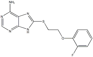 8-{[2-(2-fluorophenoxy)ethyl]sulfanyl}-9H-purin-6-ylamine 结构式