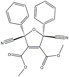 dimethyl 2,5-dicyano-2,5-diphenyl-2,5-dihydro-3,4-furandicarboxylate 结构式