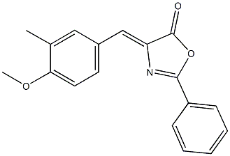 4-(4-methoxy-3-methylbenzylidene)-2-phenyl-1,3-oxazol-5(4H)-one 结构式