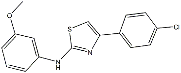 4-(4-chlorophenyl)-N-(3-methoxyphenyl)-1,3-thiazol-2-amine 结构式