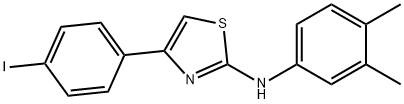 N-(3,4-dimethylphenyl)-4-(4-iodophenyl)-1,3-thiazol-2-amine 结构式