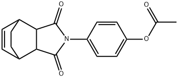 4-(3,5-dioxo-4-azatricyclo[5.2.2.0~2,6~]undec-8-en-4-yl)phenyl acetate 结构式