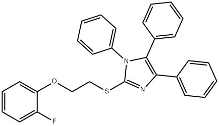 2-fluorophenyl 2-[(1,4,5-triphenyl-1H-imidazol-2-yl)sulfanyl]ethyl ether 结构式