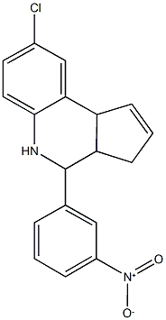 8-氯-4-(3-硝基苯基)-3A,4,5,9B-四氢-3H-环戊二烯并[C]喹啉 结构式