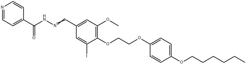 N'-(4-{2-[4-(hexyloxy)phenoxy]ethoxy}-3-iodo-5-methoxybenzylidene)isonicotinohydrazide 结构式