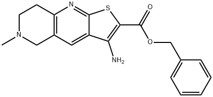 benzyl 3-amino-6-methyl-5,6,7,8-tetrahydrothieno[2,3-b][1,6]naphthyridine-2-carboxylate 结构式