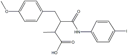 4-(4-iodoanilino)-3-(4-methoxybenzyl)-2-methyl-4-oxobutanoic acid 结构式