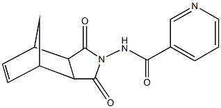 N-(3,5-dioxo-4-azatricyclo[5.2.1.0~2,6~]dec-8-en-4-yl)nicotinamide 结构式