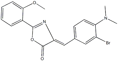 4-[3-bromo-4-(dimethylamino)benzylidene]-2-(2-methoxyphenyl)-1,3-oxazol-5(4H)-one 结构式