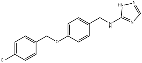 N-{4-[(4-chlorobenzyl)oxy]benzyl}-N-(4H-1,2,4-triazol-3-yl)amine 结构式