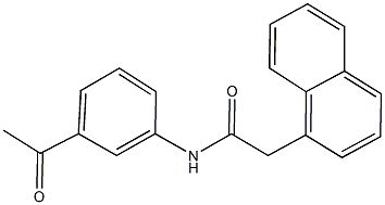 N-(3-acetylphenyl)-2-(1-naphthyl)acetamide 结构式