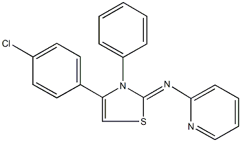 N-(4-(4-chlorophenyl)-3-phenyl-1,3-thiazol-2(3H)-ylidene)-N-(2-pyridinyl)amine 结构式