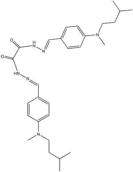 N'~1~,N'~2~-bis{4-[isopentyl(methyl)amino]benzylidene}ethanedihydrazide 结构式