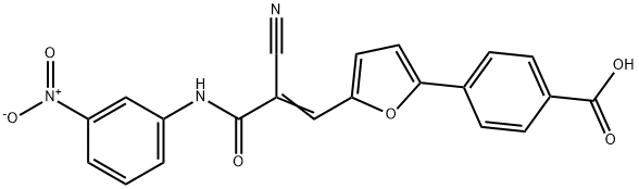 4-[5-(2-cyano-3-{3-nitroanilino}-3-oxo-1-propenyl)-2-furyl]benzoic acid 结构式