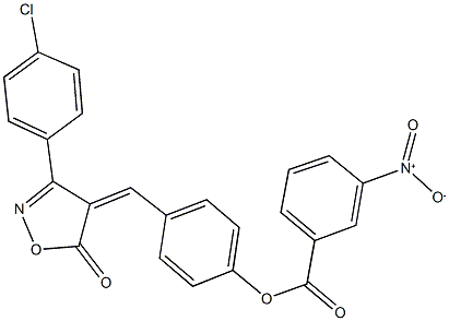 4-[(3-(4-chlorophenyl)-5-oxo-4(5H)-isoxazolylidene)methyl]phenyl 3-nitrobenzoate 结构式