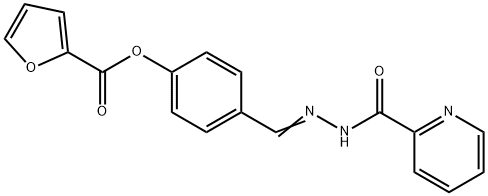 4-[2-(2-pyridinylcarbonyl)carbohydrazonoyl]phenyl 2-furoate 结构式