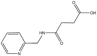 4-oxo-4-[(2-pyridinylmethyl)amino]butanoic acid 结构式