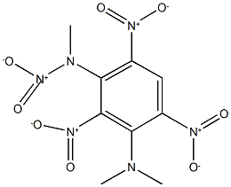 2-{3-(dimethylamino)-2,4,6-trisnitrophenyl}-1-hydroxy-2-methylhydrazine 1-oxide 结构式