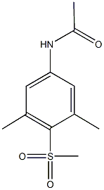 N-[3,5-dimethyl-4-(methylsulfonyl)phenyl]acetamide 结构式
