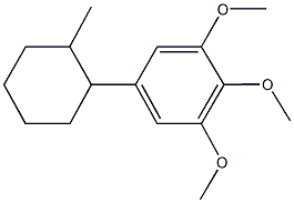 1,2,3-trimethoxy-5-(2-methylcyclohexyl)benzene 结构式