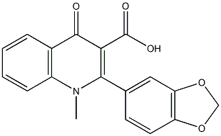 2-(1,3-benzodioxol-5-yl)-1-methyl-4-oxo-1,4-dihydro-3-quinolinecarboxylic acid 结构式