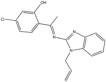 2-[N-(1-allyl-1H-benzimidazol-2-yl)ethanimidoyl]-5-chlorophenol 结构式