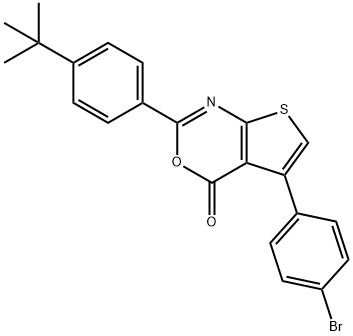5-(4-bromophenyl)-2-(4-tert-butylphenyl)-4H-thieno[2,3-d][1,3]oxazin-4-one 结构式