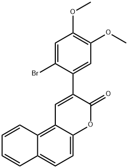 2-(2-bromo-4,5-dimethoxyphenyl)-3H-benzo[f]chromen-3-one 结构式