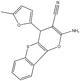 2-amino-4-(5-methyl-2-furyl)-4H-[1]benzothieno[3,2-b]pyran-3-carbonitrile 结构式